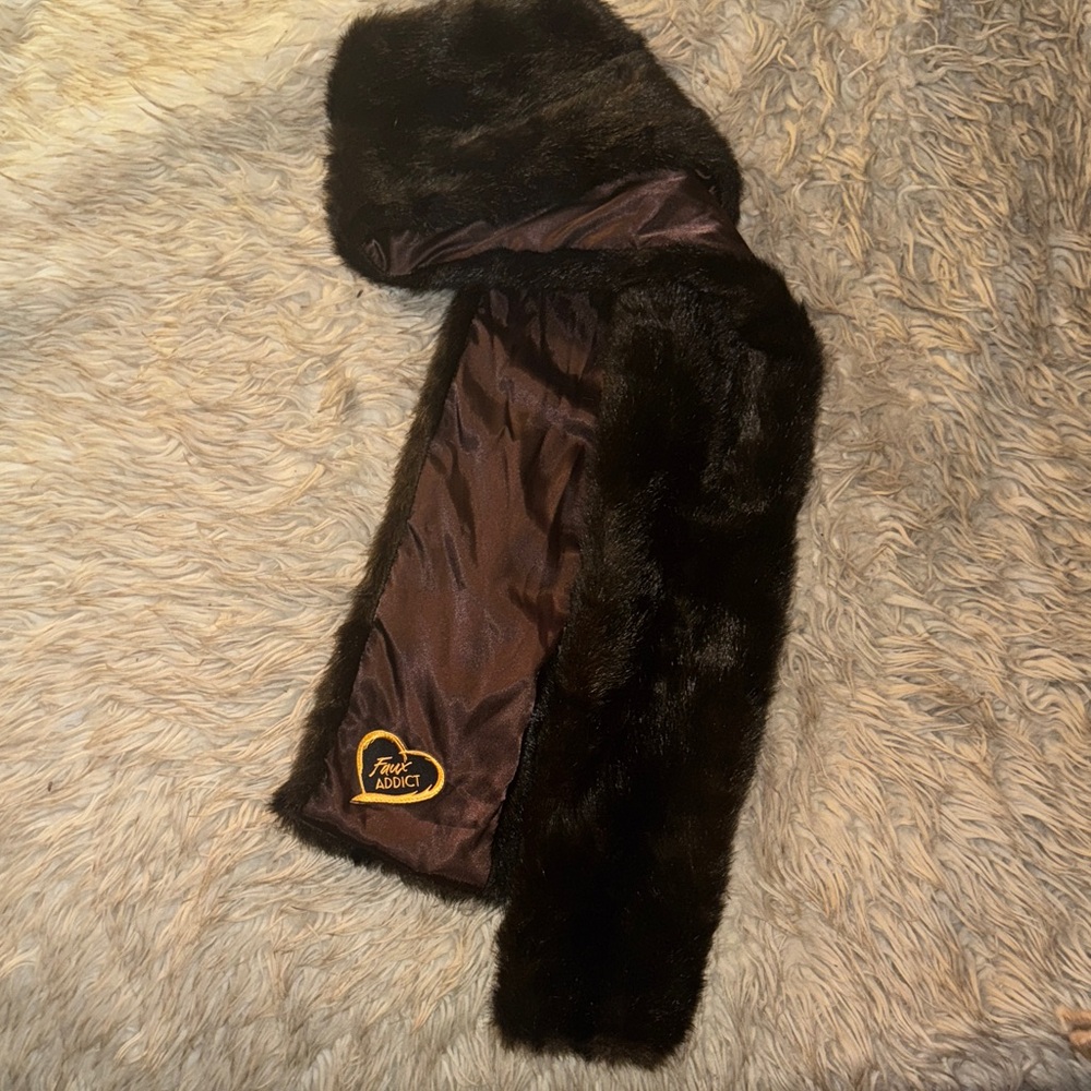 Faux Fur Brown Scarf